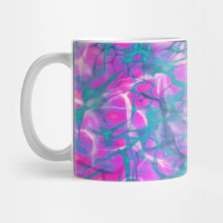 Circuits Abstract in Teal on Pink Mug